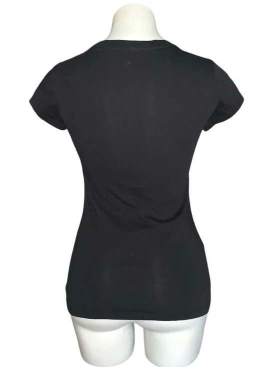 Marilyn Monroe Fitted Glitter T-Shirt Black & White - Picture 7 of 9